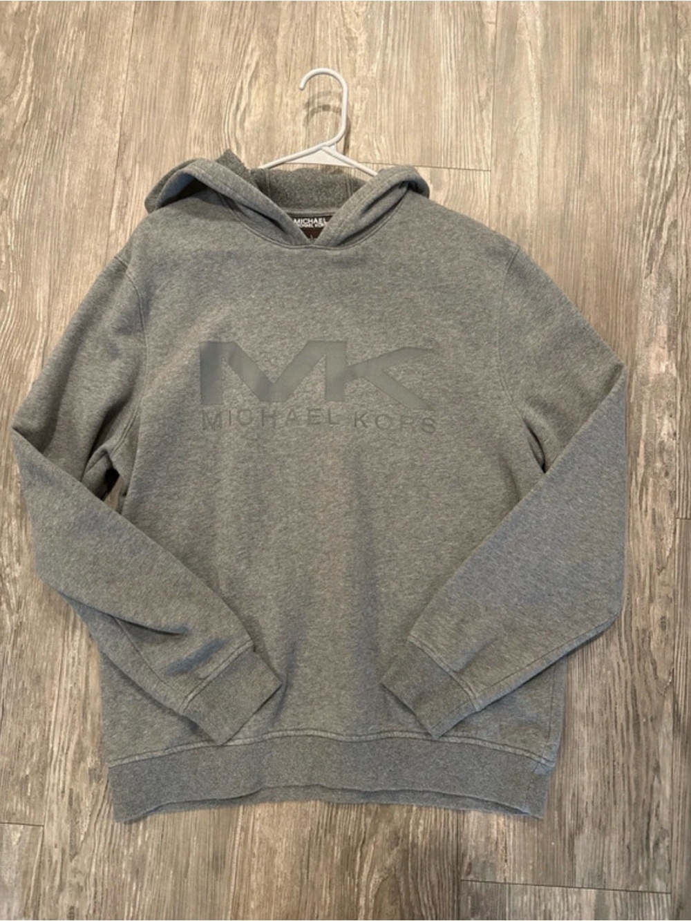 Michael Kors Women’s Gray MK Logo Hoodie Sweatshirt
